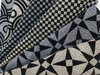 Tela tejida de algodón con flocado negro para sofá textil 